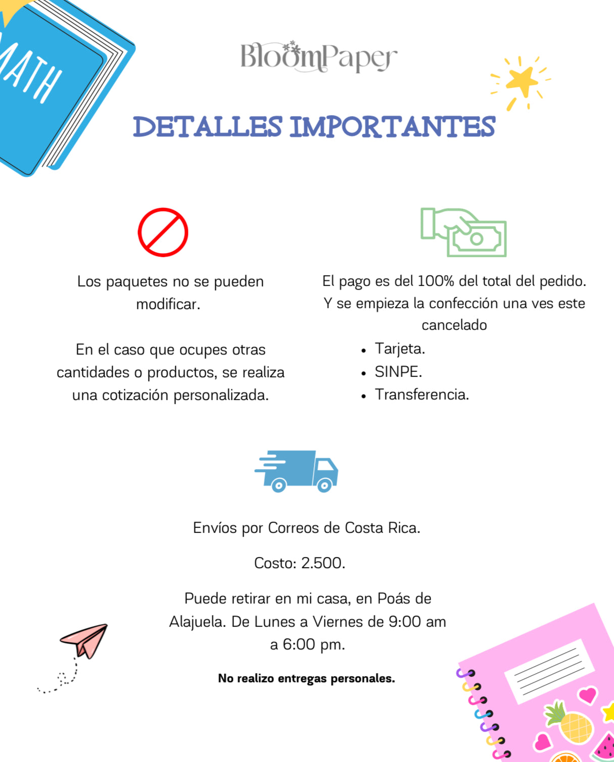 Detalles importantes