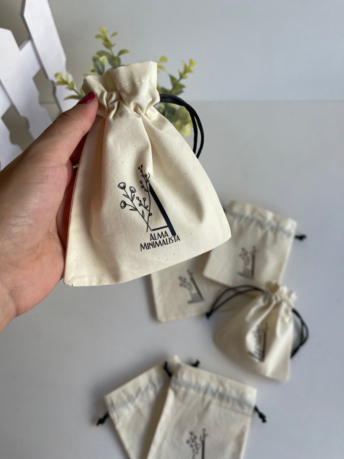 Bolsas de tela tipo saquito (medianas)