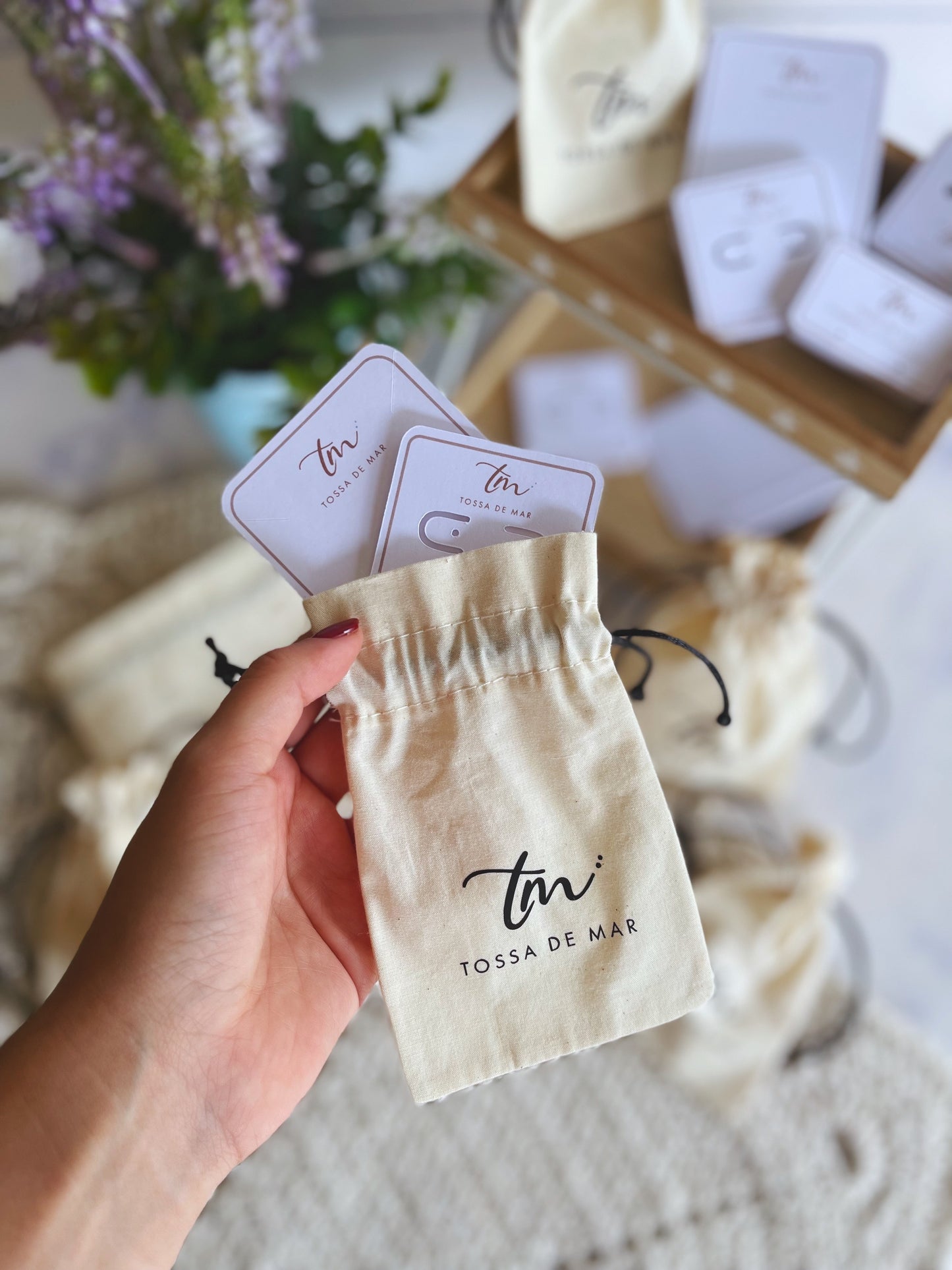 Bolsas de tela tipo saquito (pequeñas)