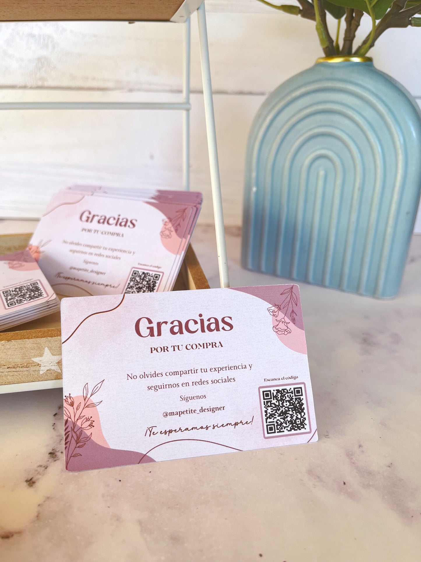 Tarjetas por un lado personalizadas