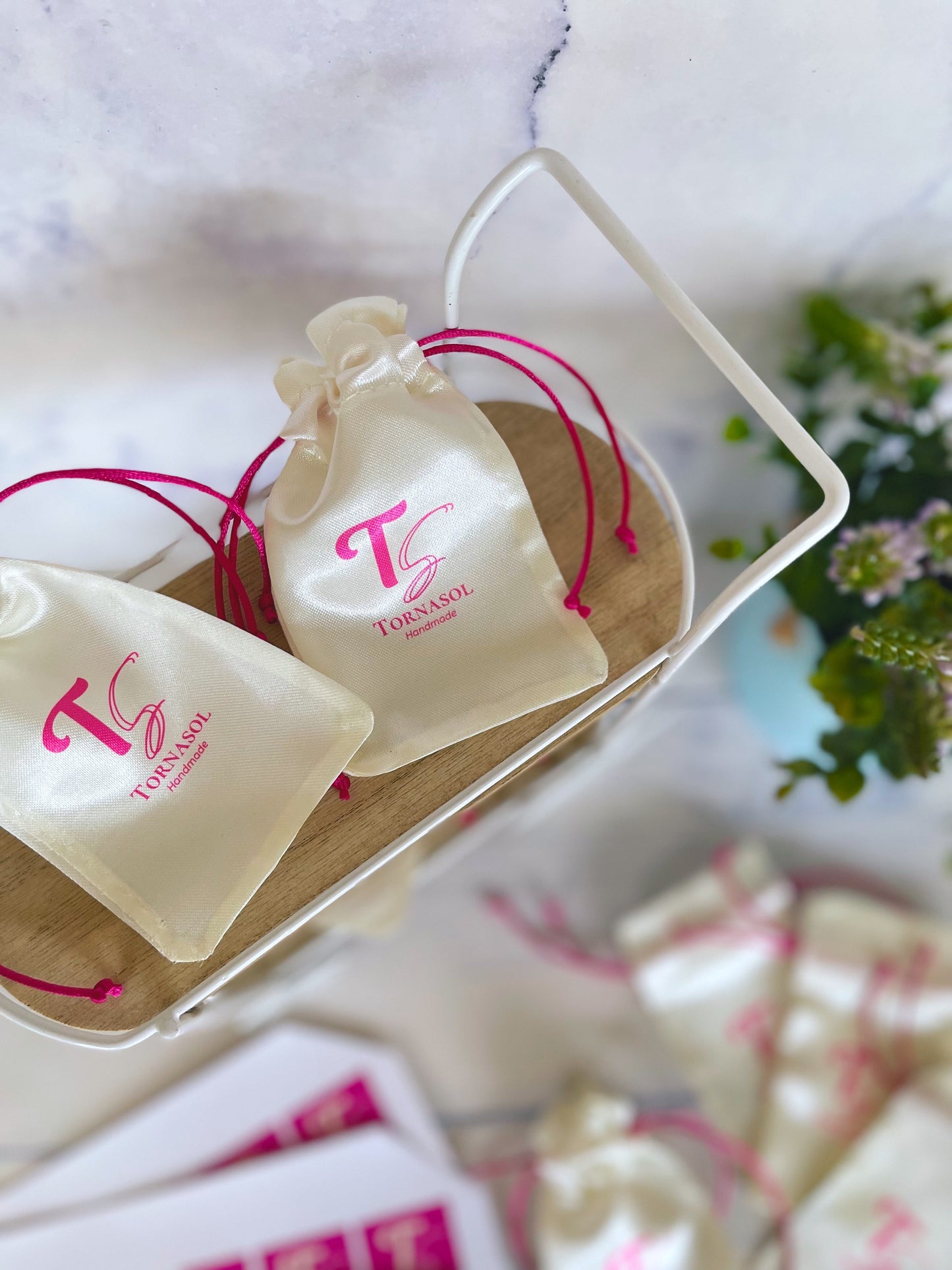 Bolsas de tela tipo saquito (pequeñas)
