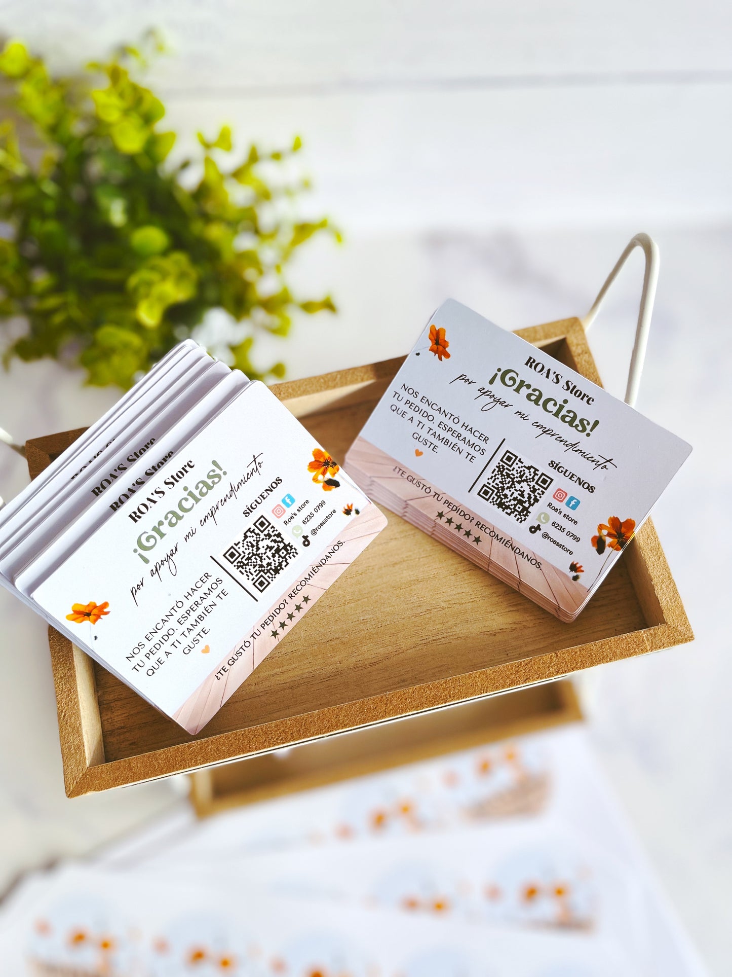Tarjetas por un lado personalizadas