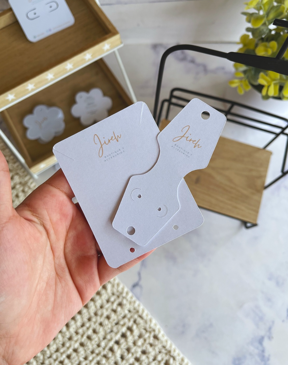 Tag para conjunto de aretes y collar