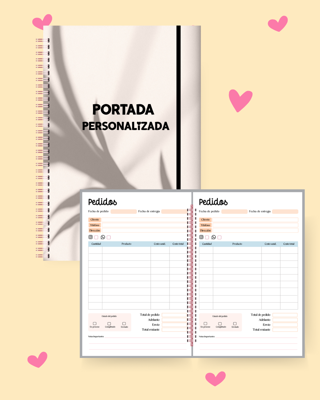 Un pedido por hoja