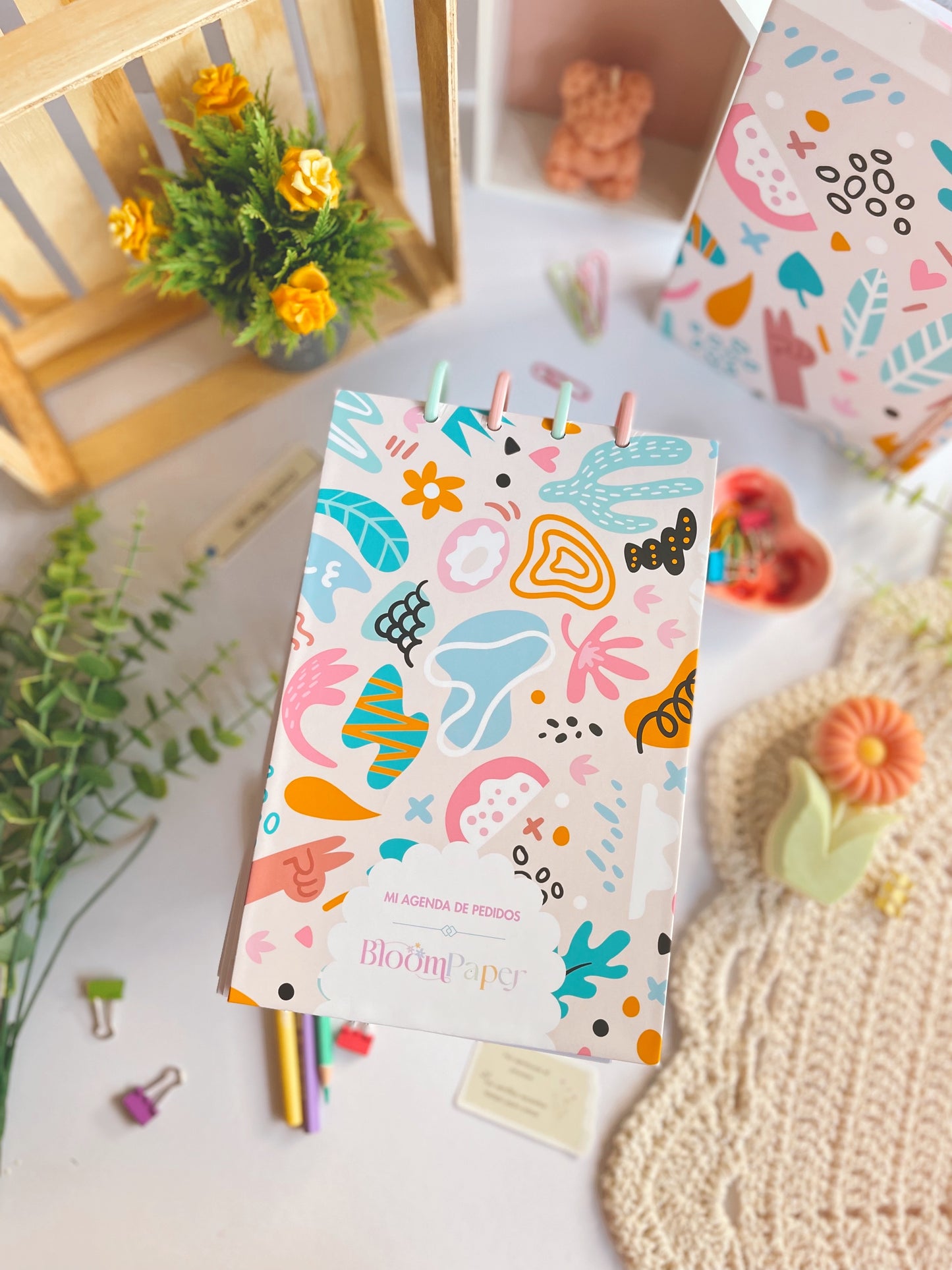 Agenda de pedidos + block de notepads